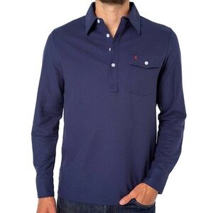 Men's Criquet Navy Long Sleeve Shirt Medium M